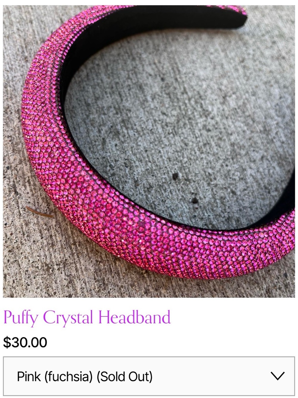 IRISH DANCE Puffy Crystal Headband - Pink